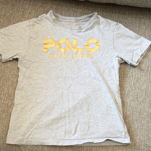 Polo by Ralph Lauren Kids Light Gray Tee with Gold Print (8)
